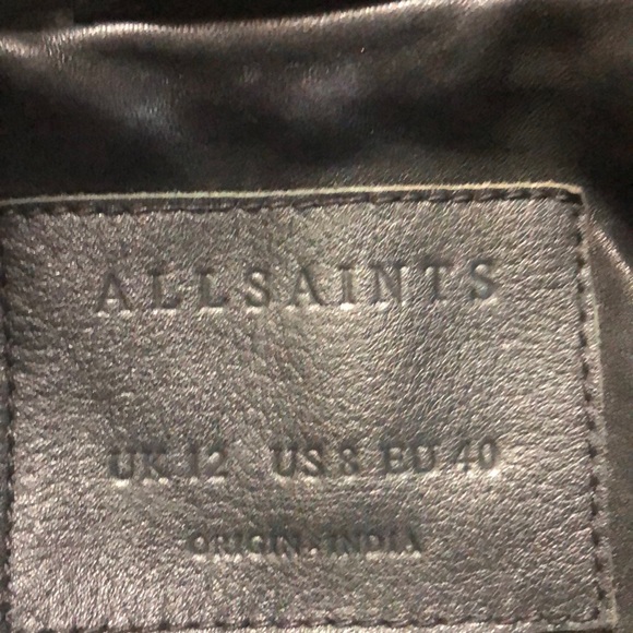 All Saints Jackets & Blazers - All saints leather coat